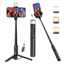 Perche à selfie bluetooth Q12S Trépied Télécommande Téléscopique Lumière 4 en 1