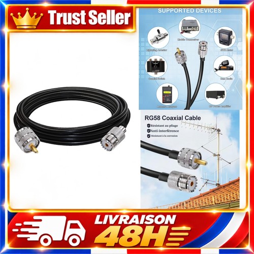 Câble coaxial uhf so239 - uhf,