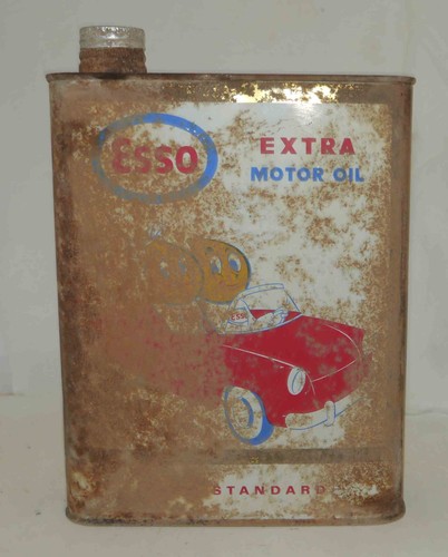 Bidon huile vide esso - bidon,