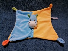 doudou plat ane bleu jaune