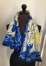 Foulard Carré NINA RICCI - L’air d’un Temps 1948-1998 Étole, Écharpe Vintage