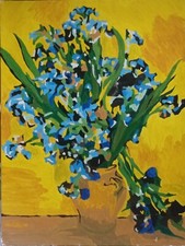 Vincent VAN GOGH Véritable Reproduction "Les Iris" Peinte à la main 20x30 cm