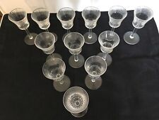 12 verres cristal SAINT LOUIS Thistle a liqueur sake 10,6 cm taillé et gravé