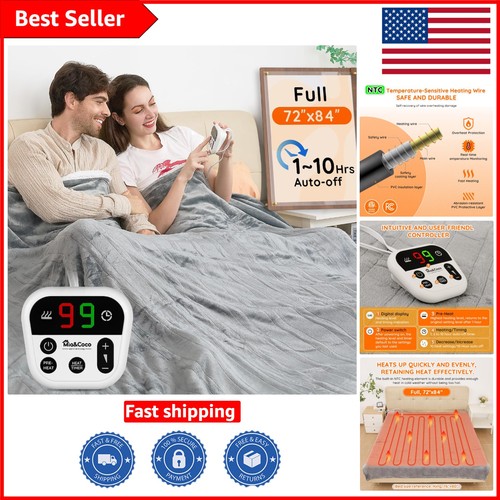 Full 72x84 flannel heated - flannel,