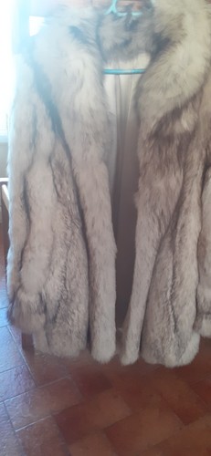 Manteau fourrure renard gris - renard,