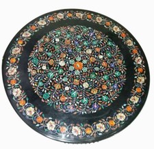 36 " Marbre Canapé Centre Table Top Floral Inlaid Demi Précieux Pierres Art Work