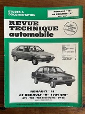 Revue Technique RENAULT 9 et 11 1721 cm3 GTX TXE TXE Electronic GT 90 - RTA