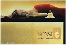 PUBLICITE ADVERTISING 105  2002  GIORGIO ARMANI  parfum femme ( 2pag) SENSI