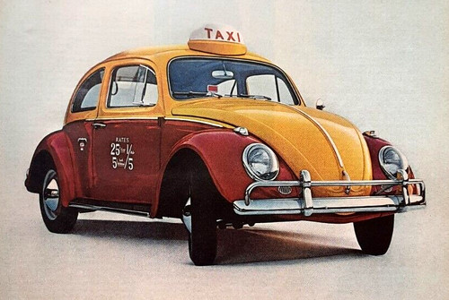1964 volkswagen bug taxi - volkswagen,