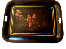 GRAND  PLATEAU TÔLE PEINTE