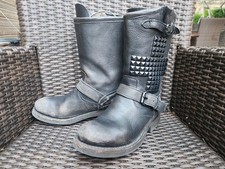 (E108 934) ? Bottes Biker ASH Cloutées – Cuir Noir – Taille 36