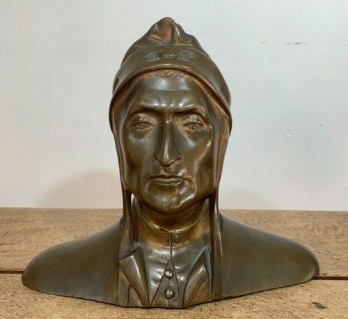 Fine bronze buste dante - fine,