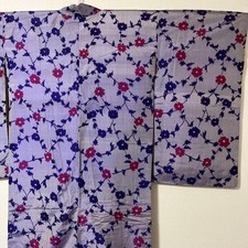 Kimono japonais gris violet