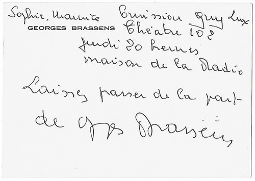 Georges brassens carte - georges,