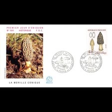FDC n° 1541 - Champignons - La morille conique -  oblit PJ Paris 5/9/87