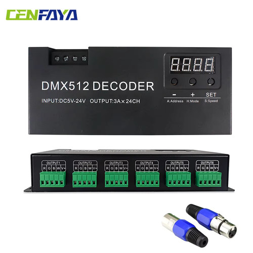 Décodeur dmx24ch rgbw led - rgbw, 24