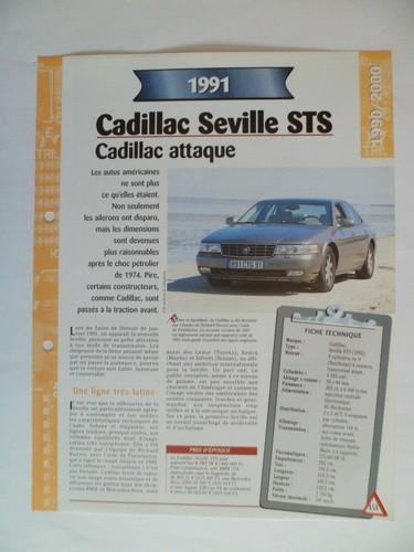 Carte fiche auto cadillac - auto,