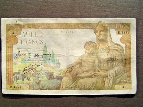 Billet ancien banque - banque, de