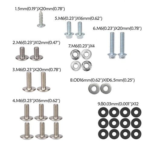 Mounting bolts kit for pit - mounting,