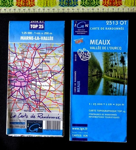 Lot 2 cartes ign - de,