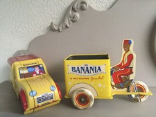 Camionnette Tirelire  Citroën+Tricycle Publicitaires Métalliques-   Banania -TBE