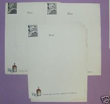 2069/ LOT DE 5 GRANDS MENUS VIERGES COINTREAU - 31 X 24 CM - PUBLICITE VINTAGE 