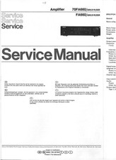 Service manuel instructions - manuel, d'instructions