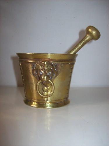 Ancien mortier bronze - mortier, orné
