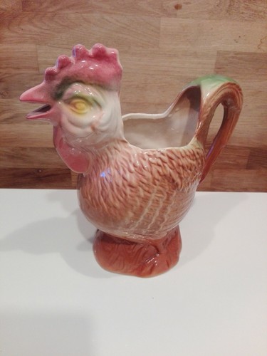 Pichet cruche coq - coq, barbotine