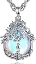 Collier Arbre Vie Pierre Lune