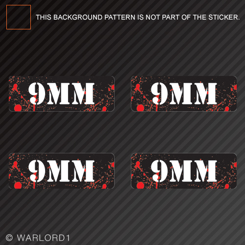 9mm munitions peut autocollant - peut,