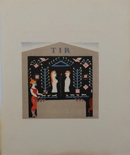 Lucien BOUCHER : Le stand de tir - Lithographie originale