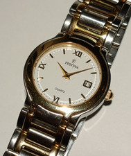Festina quartz watch 27mm - Gold Plated - Working - New battery