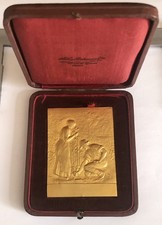 MÉDAILLE PLAQUE EN BRONZE