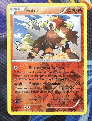 Carte pokémon entei - pokémon,