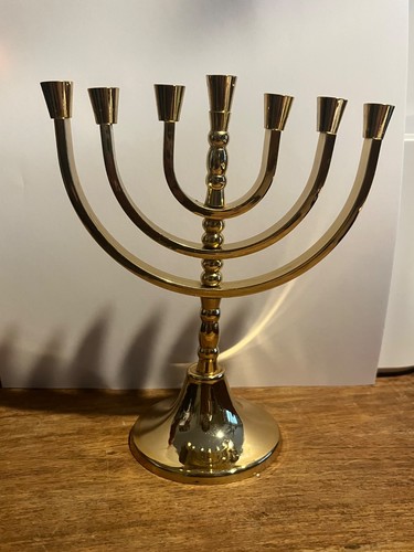 Menorah laiton plaque - -, en