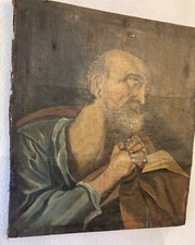 Ancien tableau portrait huile