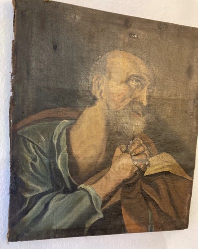 Ancien tableau portrait huile