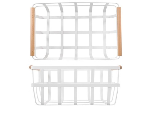 Panier métallique blanc - métallique,