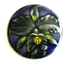 RARE BROCHE JAPON émail FLEUR Orchidée Violet 5cm NEUF Flower Brooch pin's JAPAN