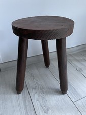 Tabouret Bois Tripode Vintage