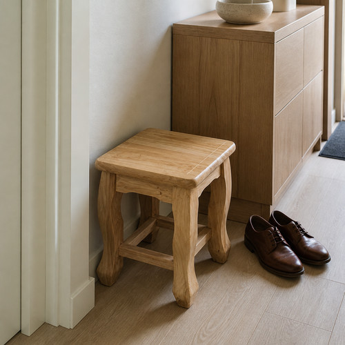 Tabouret bois pour chaussures