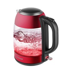 Bouilloire électrique Concept verre 1.7L rouge RK4081