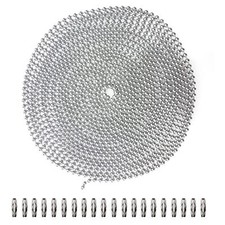 Chaîne à billes de 6 m 4 mm en acier inoxydable avec 20 connecteurs assortis