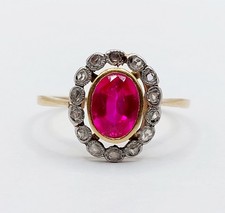 Bague pompadour antique or 18k