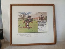 Imprimé Perrier Série Golf Charles Crombie Règle XIII