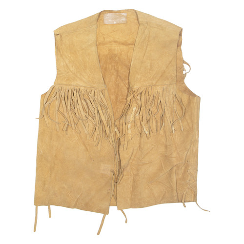 Gilet cuir marron - gilet, pour