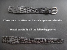 14 mm CROCODILE VERITABLE NOIR