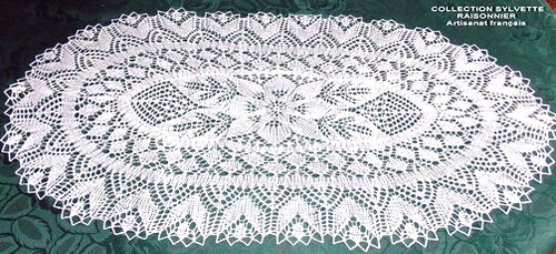 Napperon tricot art sylvette - tricot,