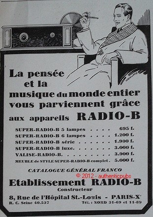 Old advertising 1927 radio - 1927,